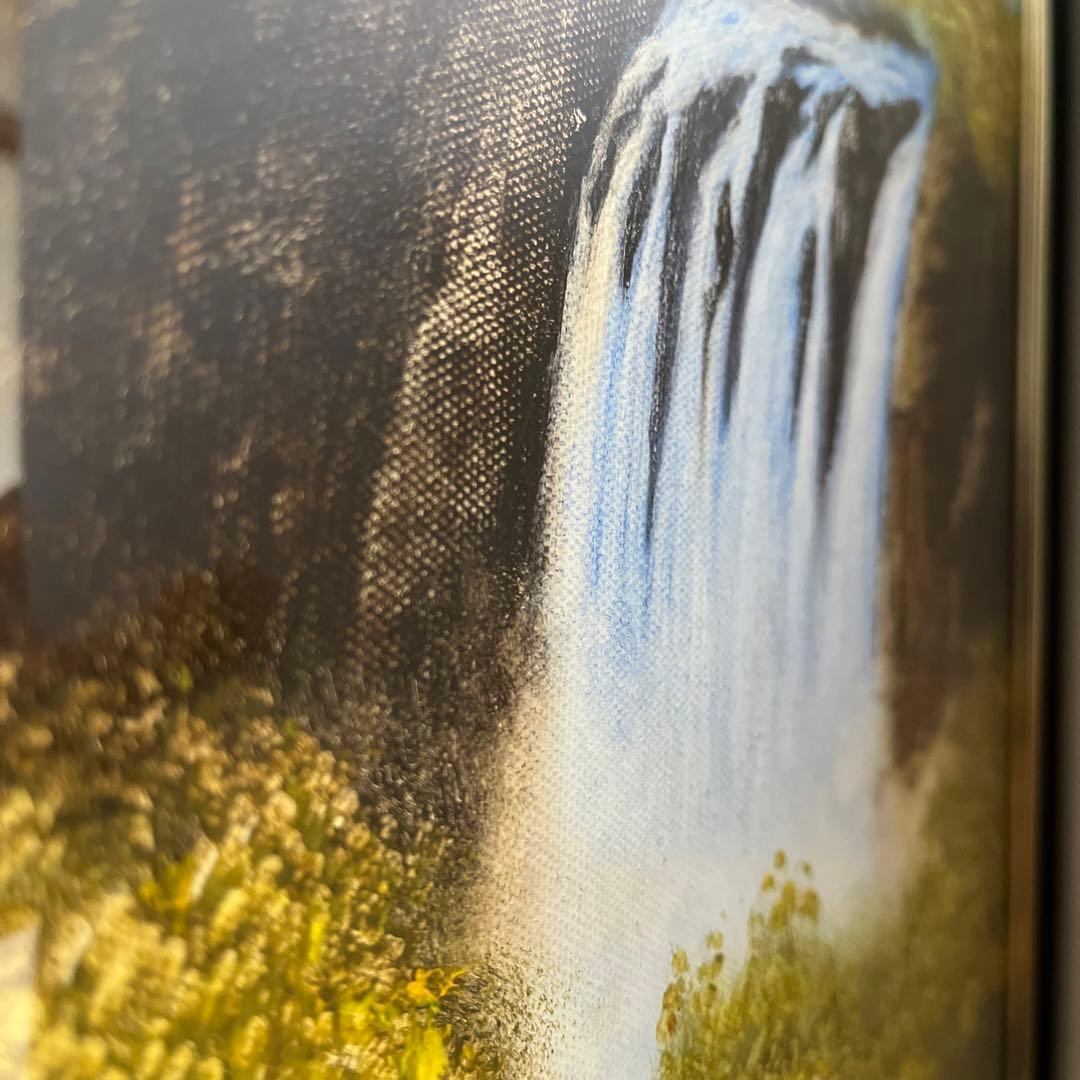 絵画　【山々の水に満たされ貯まりゆく】