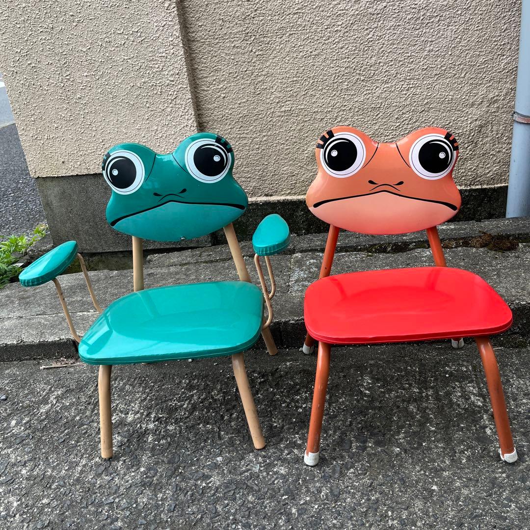 子供用椅子 ケロヨン 笛鳴り椅子 昭和レトロ - メルカリ