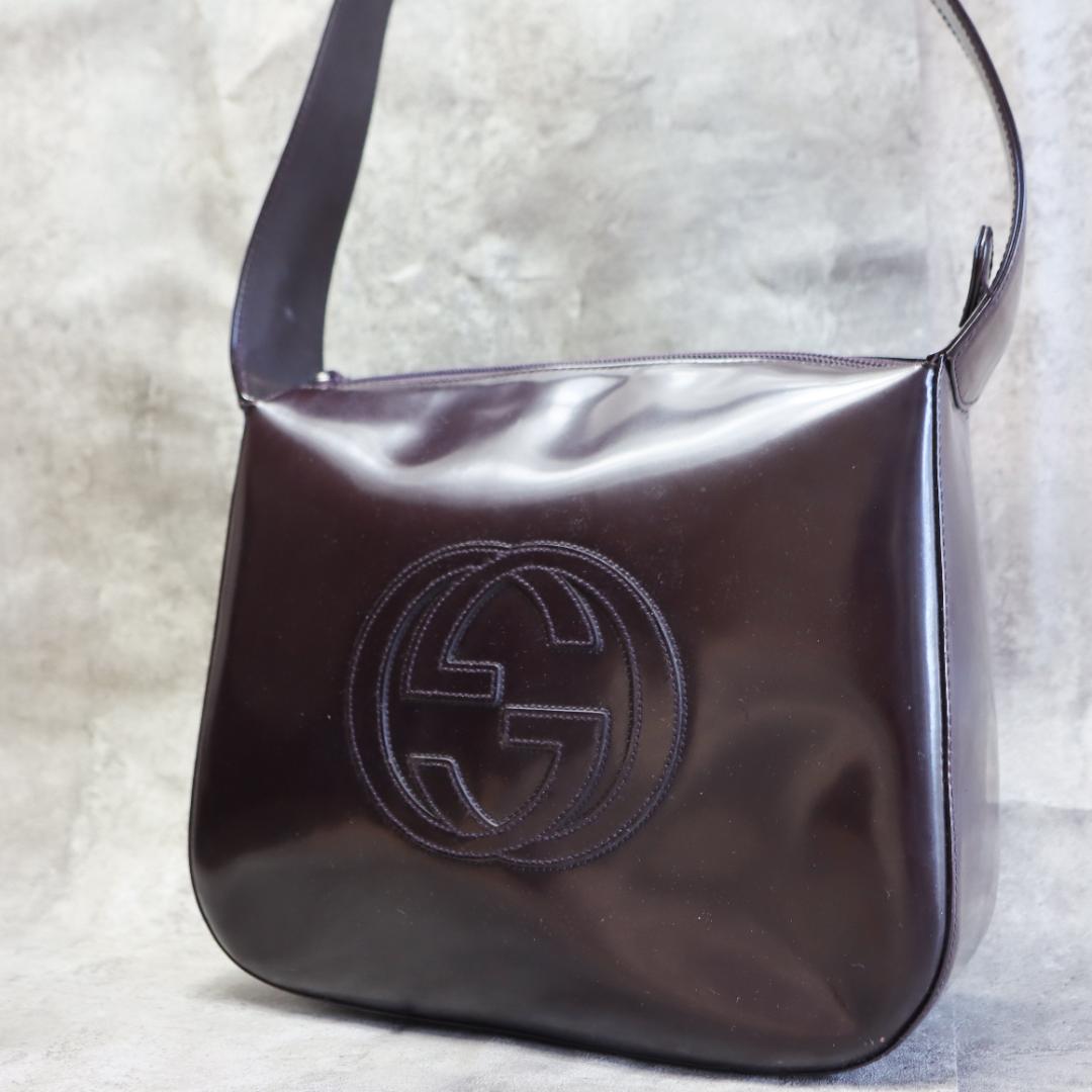 GUCCI グッチ SOHO ソーホー ショルダーバッグ エナメル