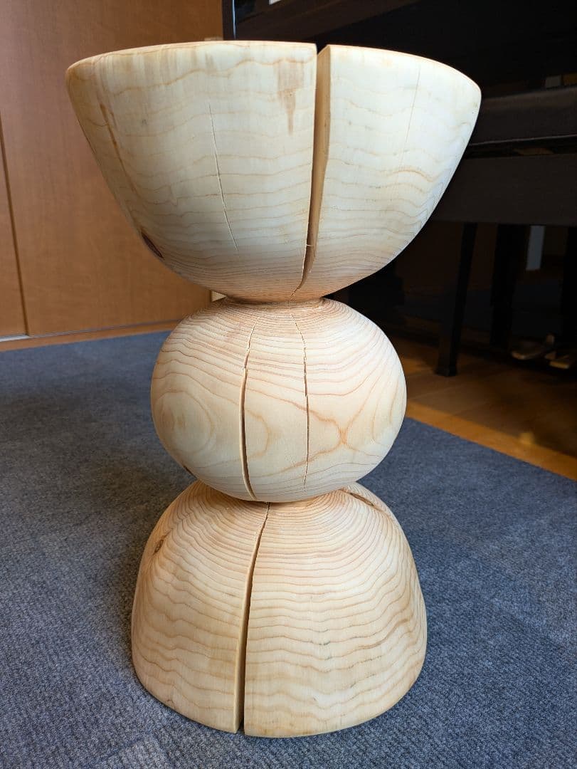 檜　丸太　椅子　スツール　高さ約41.5㎝