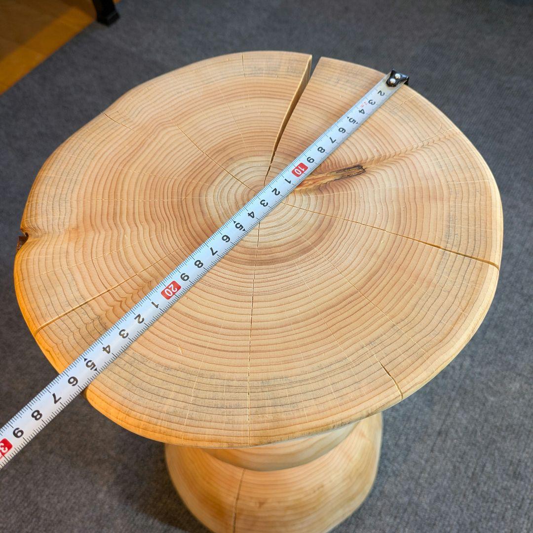 檜　丸太　椅子　スツール　高さ約41.5㎝