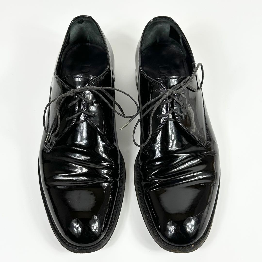 Dior HOMME エナメル レザー ブラック シューズ 39 パテント