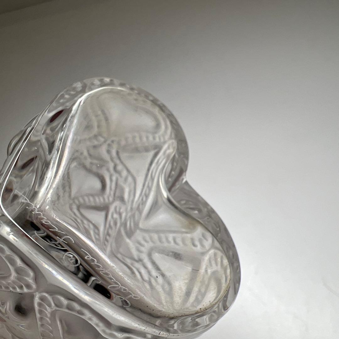 ラリック ハート フラワーベース 箱付 最大高さ16㎝ 東Y7-0904①トヒオ