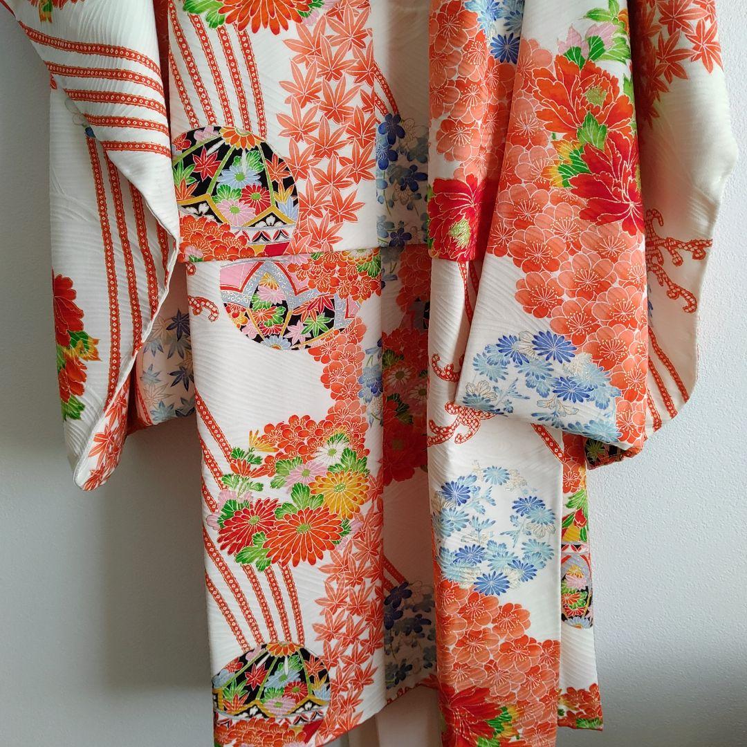 七五三　7歳　女の子　お着物セット レトロ 可愛い 七五三詣り
