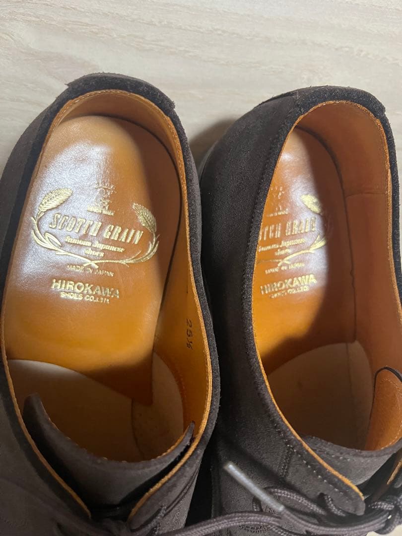 スコッチグレイン 5319ダークブラウン スウェードドレスシューズ 25.5cm