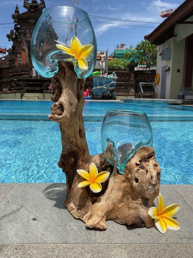 新入荷】フィッシュボール(天然木ガラス水槽)Mサイズ2個口