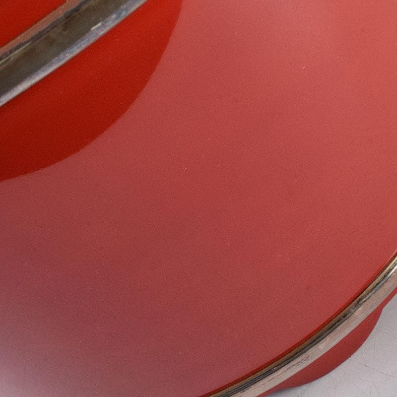 輪島塗　浜木松峰　朱塗銀タガ　手桶水指　堀内宗完(兼中斎)極め箱　VR8538H