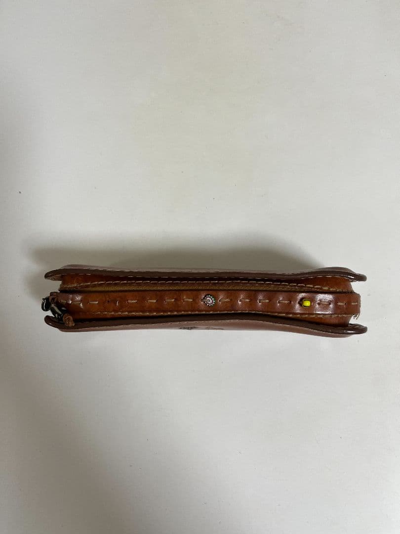 アンリークイール　 レザーペンケース ブラウン