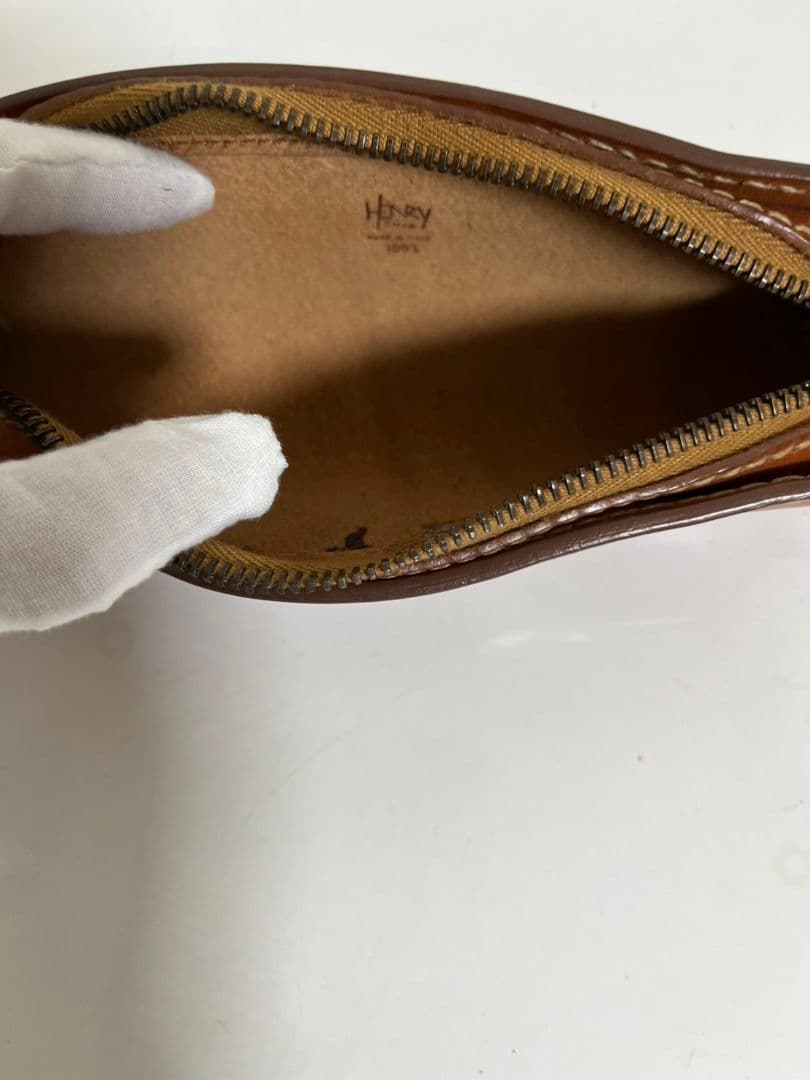 アンリークイール　 レザーペンケース ブラウン