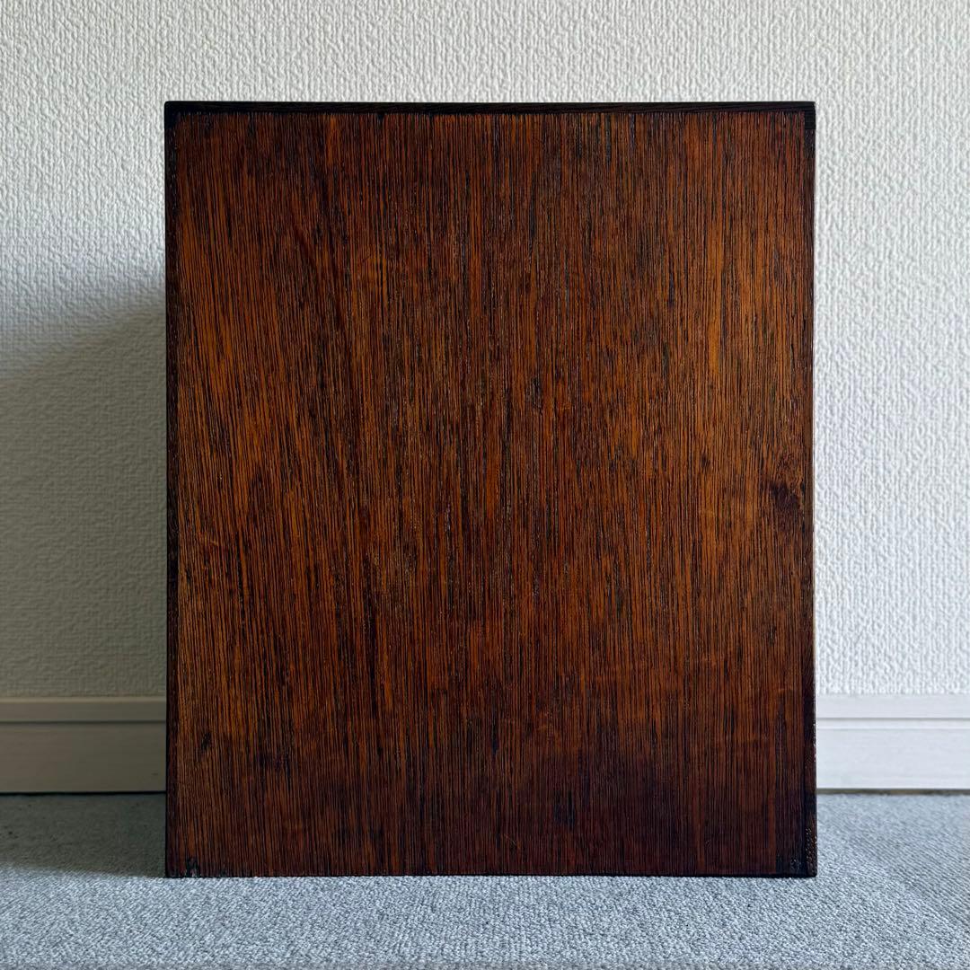 SNT1114 烏城彫 小箪笥 三段 彫刻 引き出し 作家印 時代物 - メルカリ