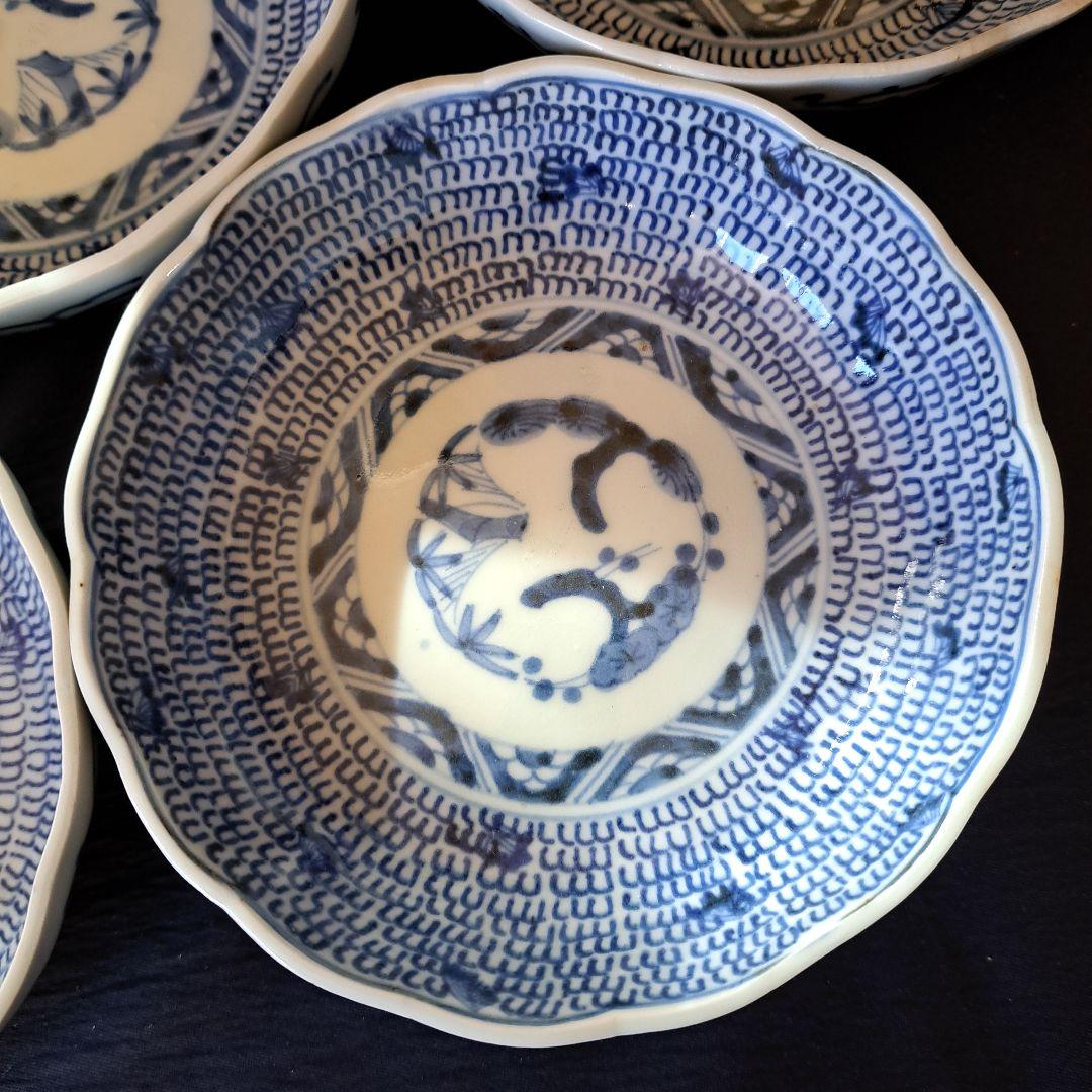 ご成約者様専用」です。 「みじん唐草皿！」なます皿 4客セット 骨董