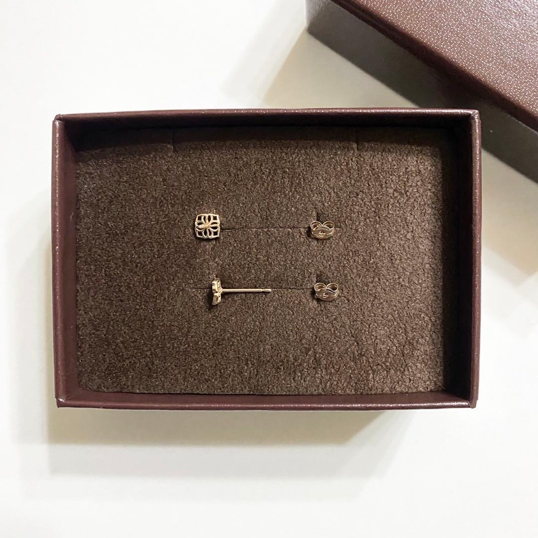 agete アガットK10 ダイヤモンド 0.04ct ピアス 【未使用】