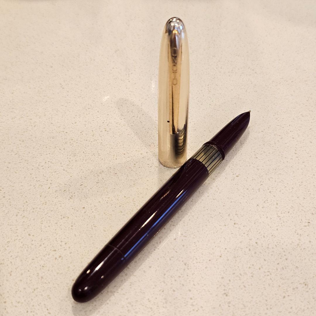 ONOTO ヴィンテージ万年筆 エンジ赤紫