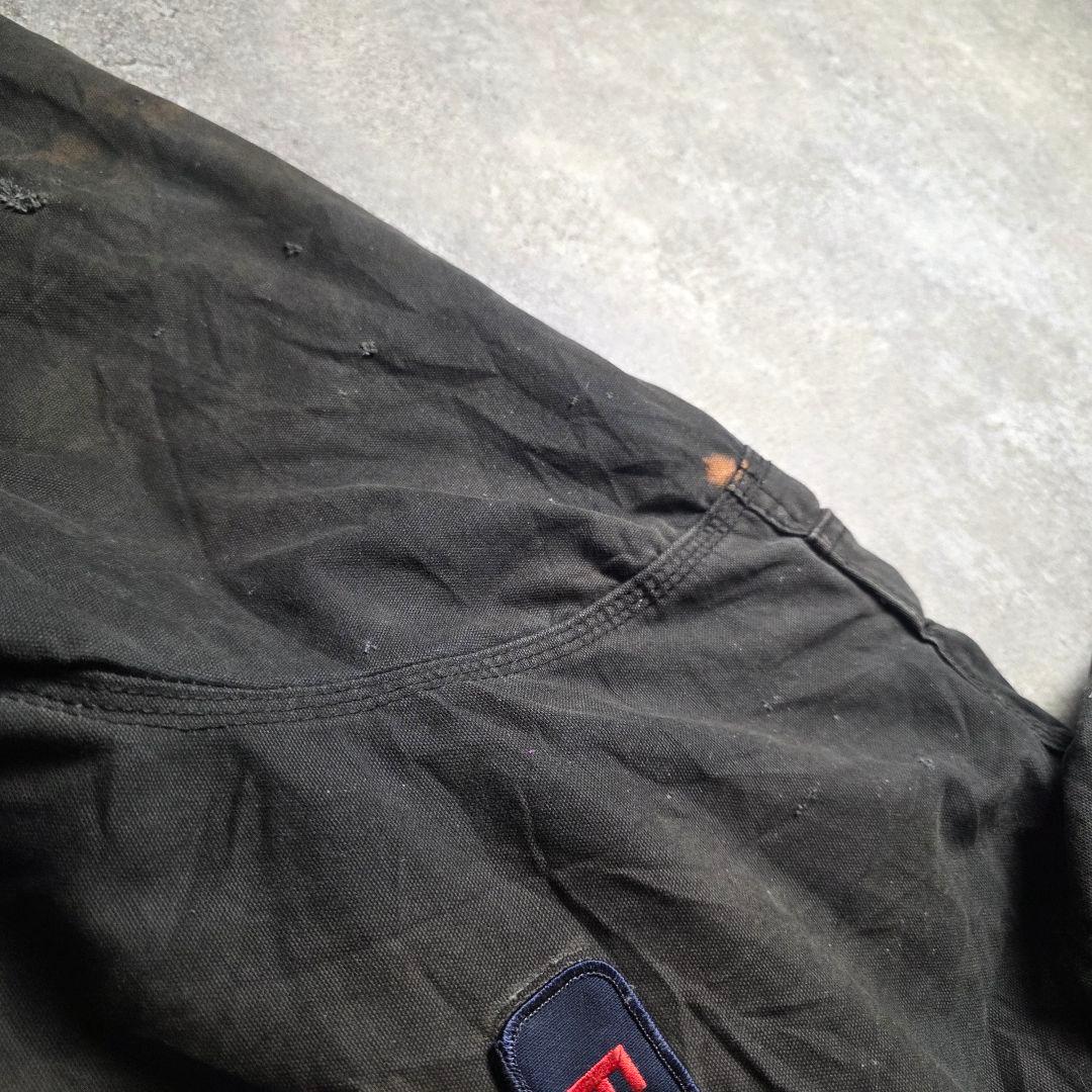 BRAZOSダック地アクティブジャケットフーディー企業ロゴフェードグランジボロL