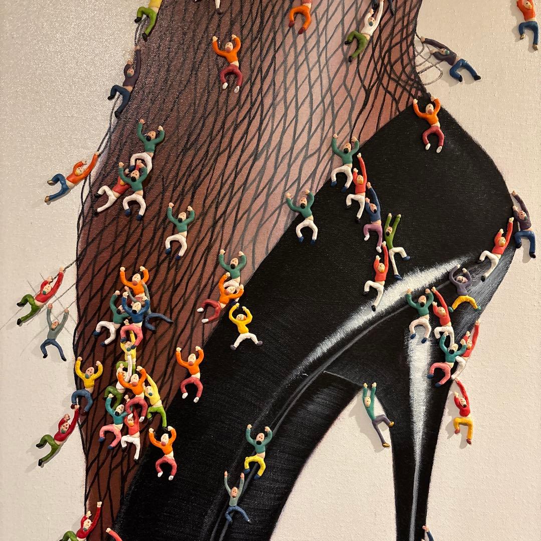 アート作品 ハイヒールと美脚 油絵 フランフラン カッシーナ ACTUS