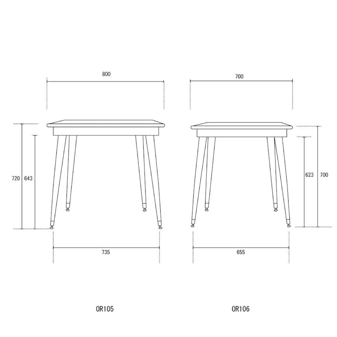 パシフィックファニチャー　PFS テーブル　SQUARE TABLE S