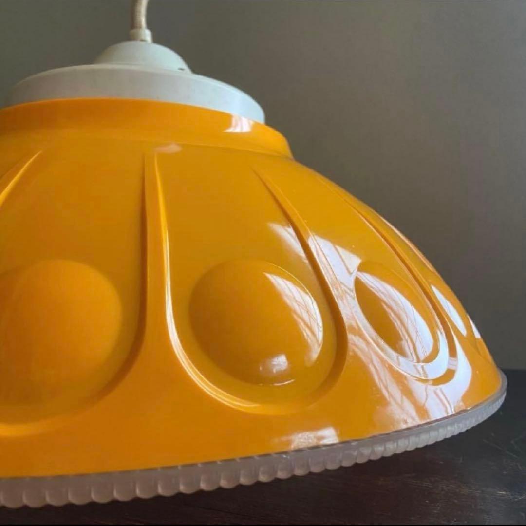 昭和レトロペンダントライトオレンジ天井照明スペースエイジ