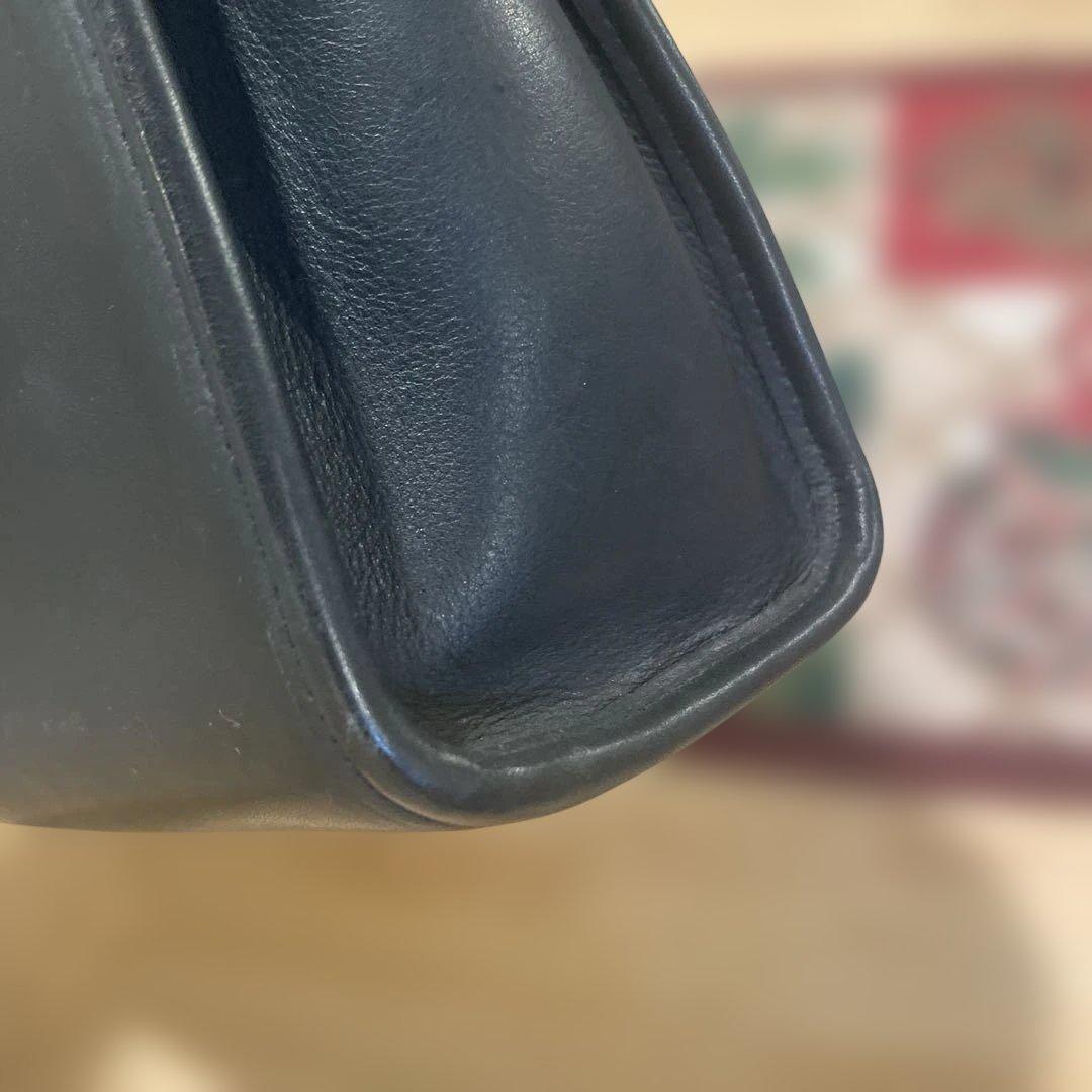 OLD COACH9977レザー ショルダーバッグ 黒　2way ショルダー付