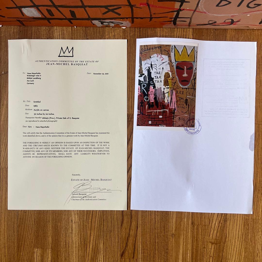 貴重　ジャン=ミシェル・バスキア 大型肉筆油彩画