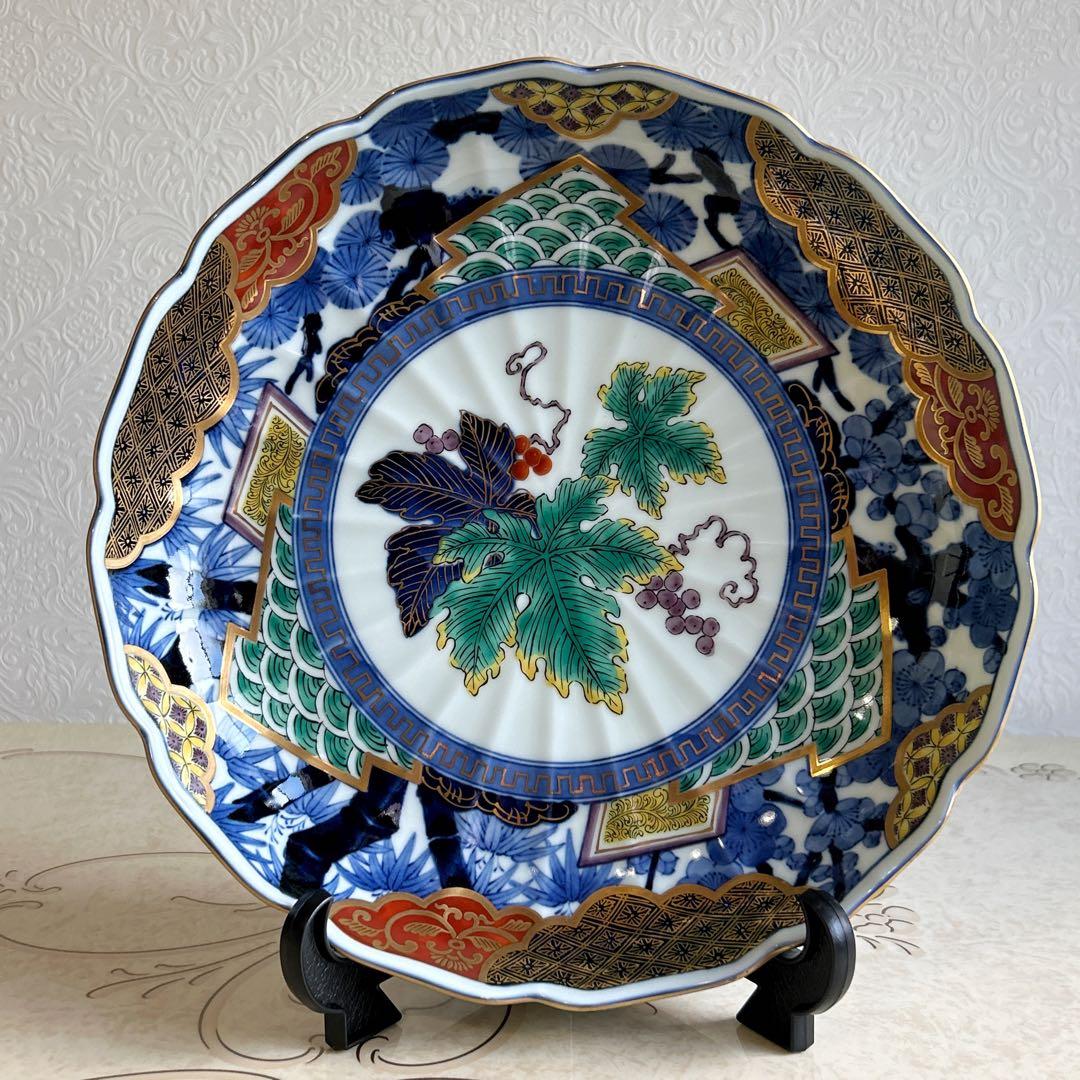 第一陶器 翔山窯 豪華絢爛 大皿 盛皿 金彩古伊万里 染付