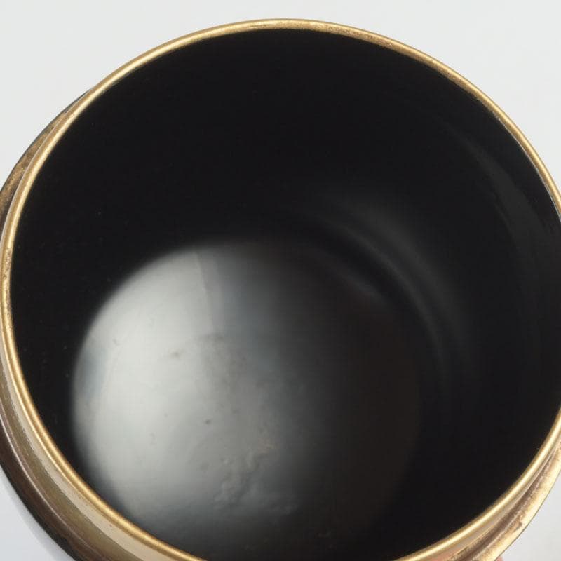 茶道具 黒漆 鳥蒔絵 棗 銘「千歳」 裏千家十一代玄々斎極め箱 V 9787