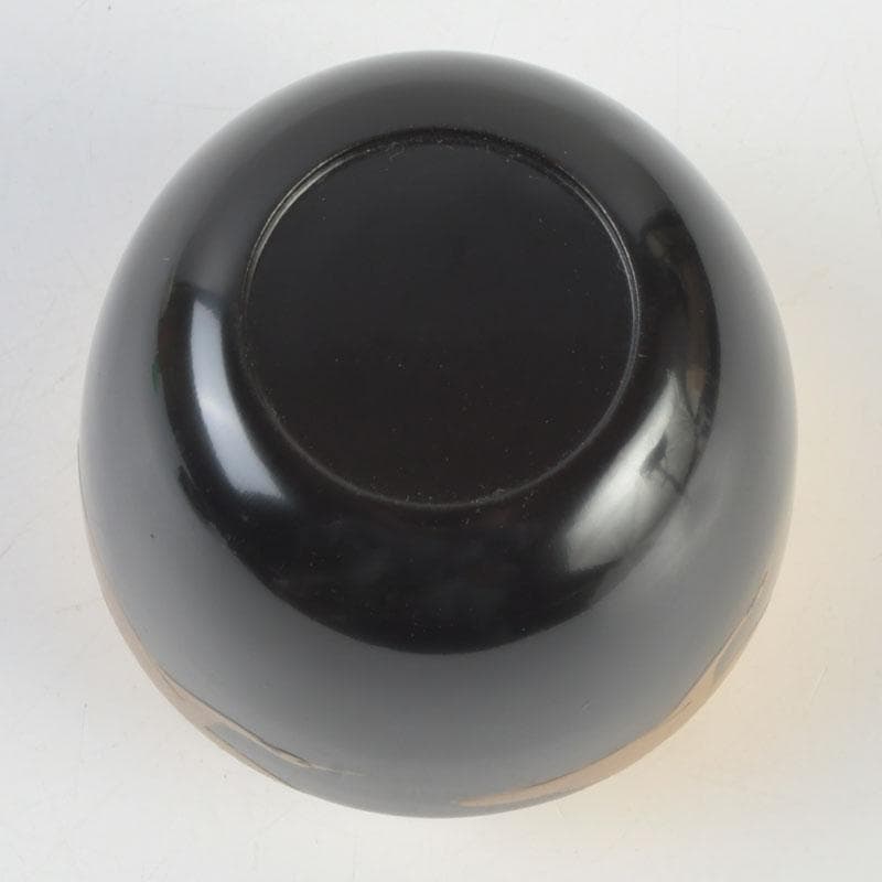 茶道具 黒漆 鳥蒔絵 棗 銘「千歳」 裏千家十一代玄々斎極め箱 V 9787