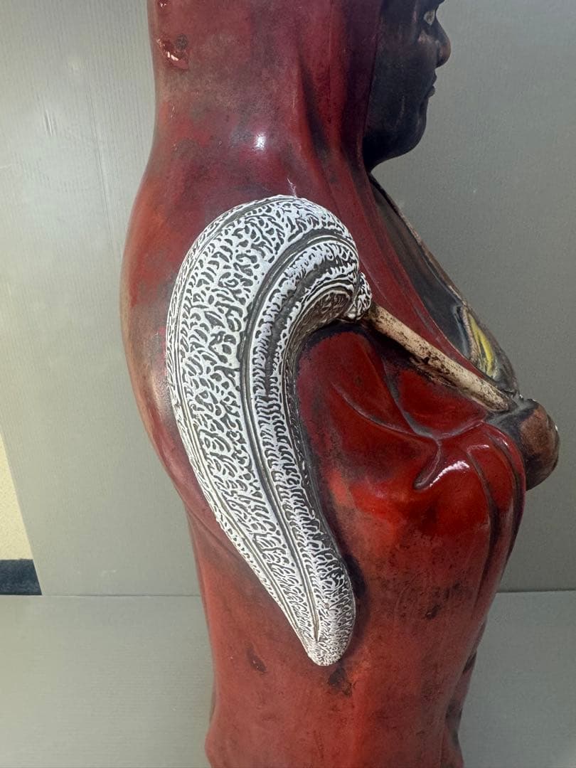 2392 九谷焼達磨大師像 置物仏教美術 時代物