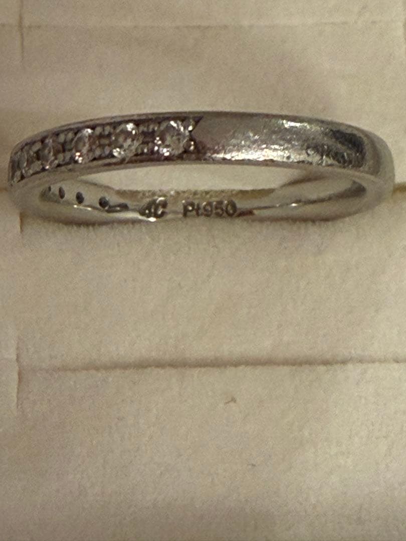 4°C プラチナ950 ダイヤモンドリング　6号