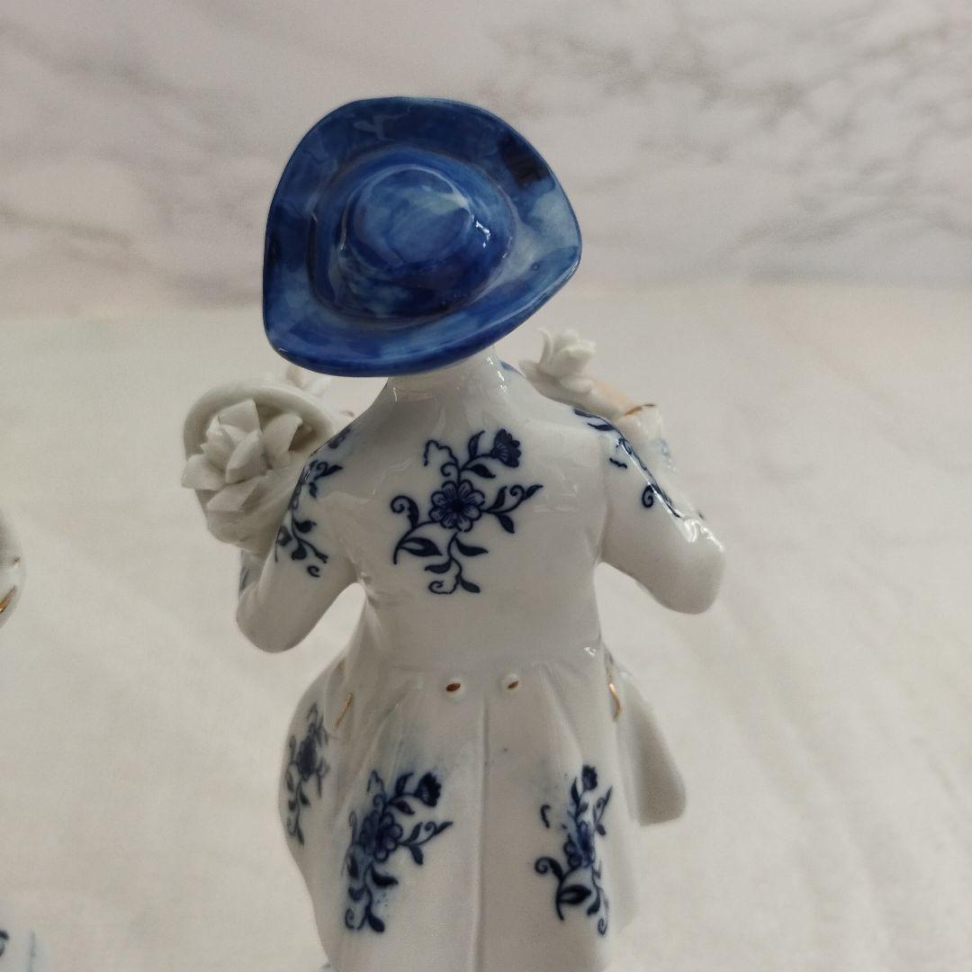 美品】陶器 人形 男女ペアセット インテリア 陶器人形 置物 オブジェ