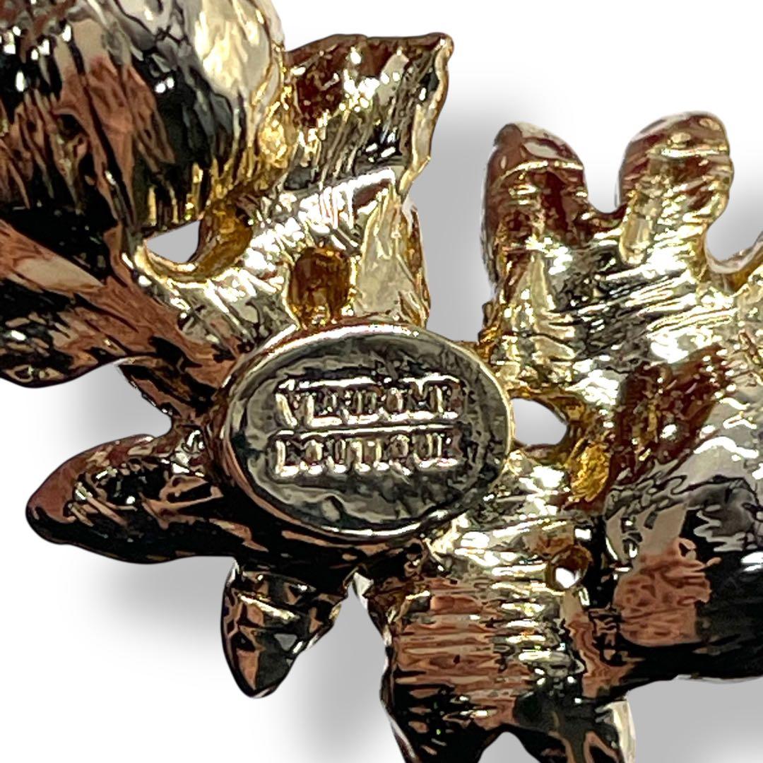 VENDOME BOUTIQUE 貝パール リースブローチ ストーン フラワー