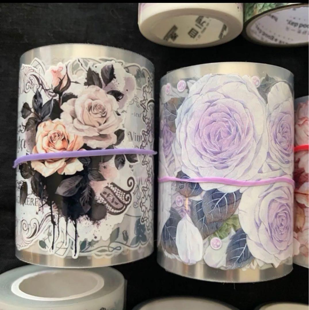 海外マステまとめ売り マスキングテープ 14本 人物 風景 花柄系