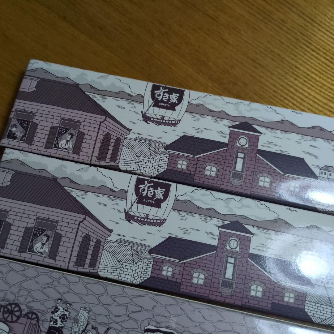 すき家　箸　4個セット　赤