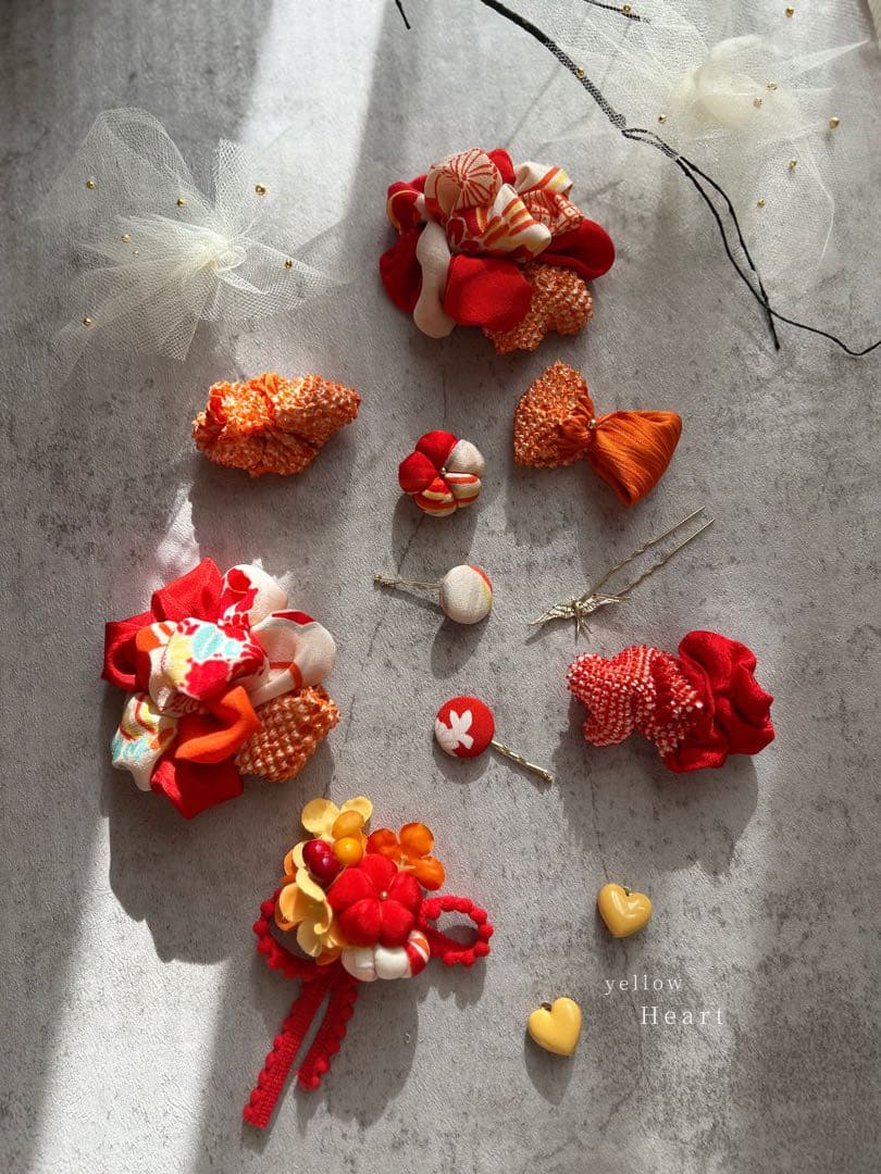 a*i様 七五三　七五三髪飾り　ヘッドドレス　着物髪飾り　リメイク髪飾り　053