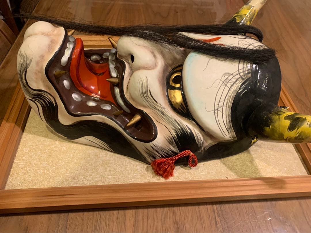 神楽面 紅葉狩り 般若 石見神楽 広島神楽 茂徳作 石見神楽面 和紙面 般若