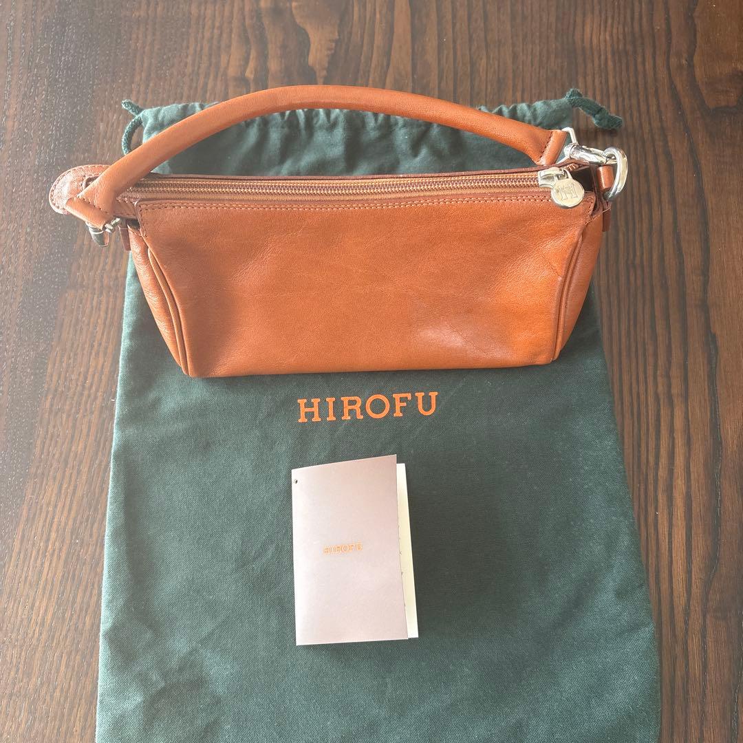 HIROFU ヒロフ レザーハンドバッグ 本革 品番03935 保存袋付