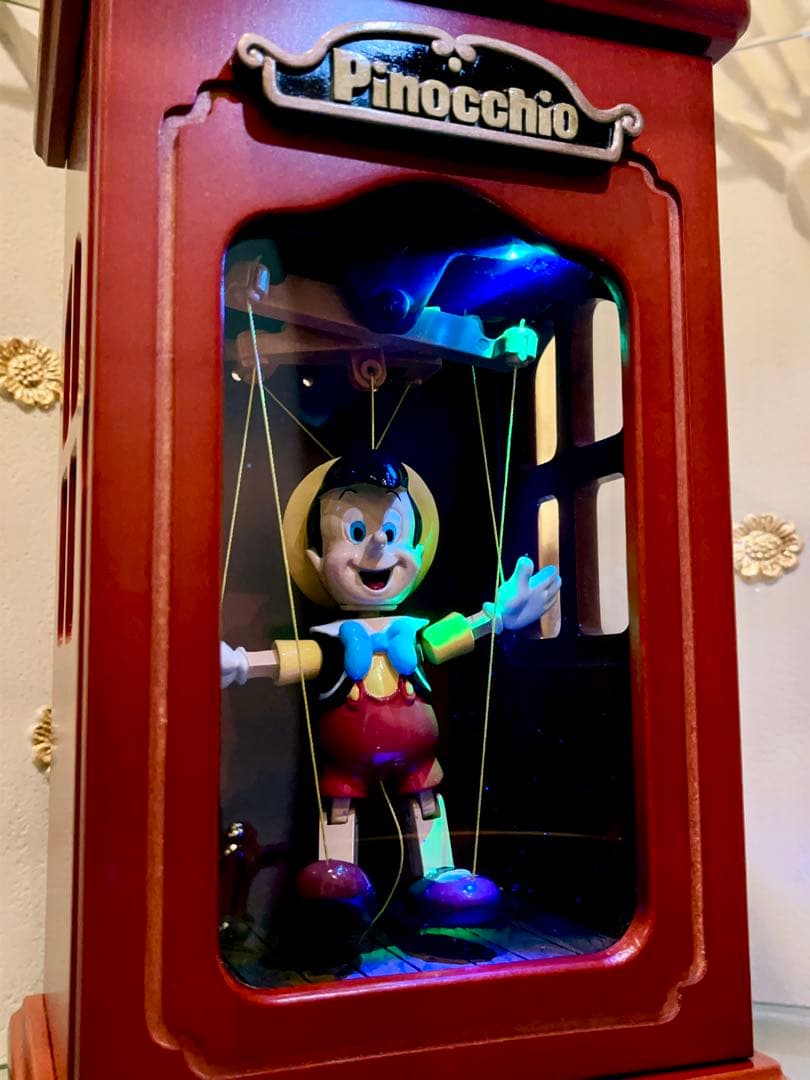 激レア ディズニー ピノキオ マリオネット オルゴール ライト 置物 入手困難