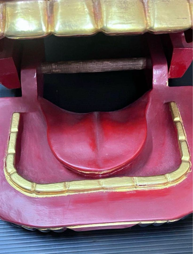 獅子頭 獅子舞 木製獅子頭 特大サイズ 30センチ越え 獅子頭置物 魔