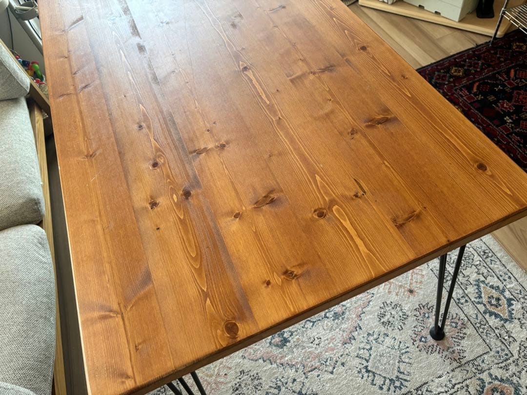 【美品】LOWYA ロウヤダイニングテーブル 天然木 ヴィンテージデスク幅120