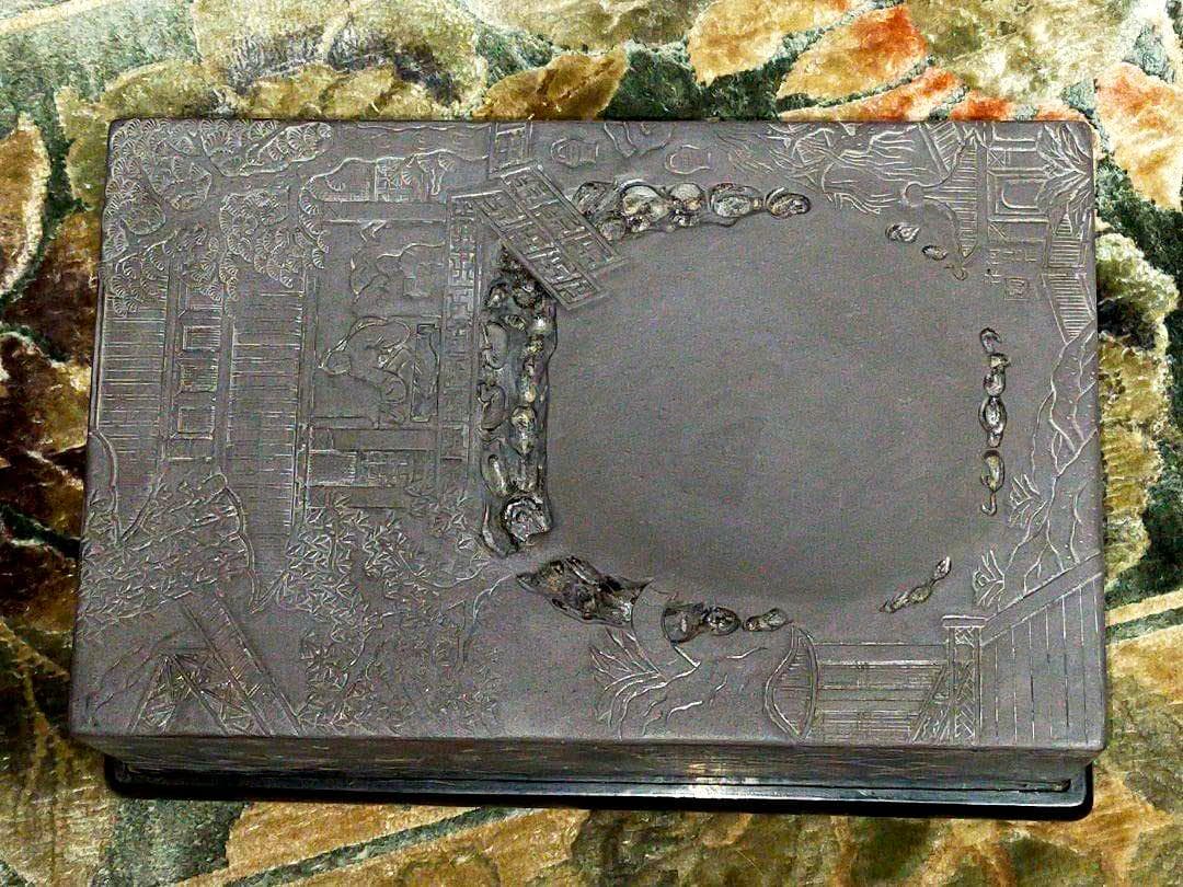 ♥特大　中国　蘭亭硯　9.2ｋｇ　硯　骨董品