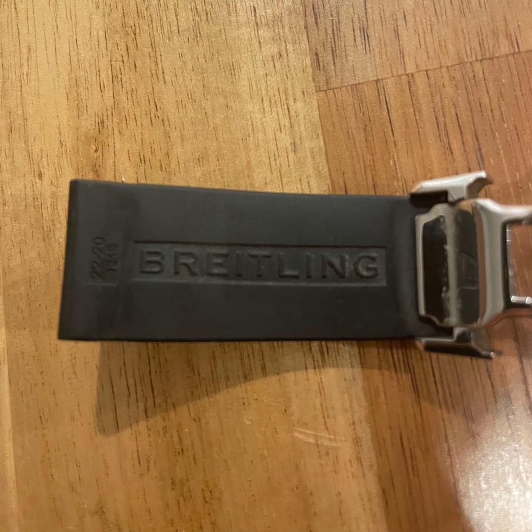 BREITLING ブライトリング バックル ラバーベルト 純正 22mm 黒