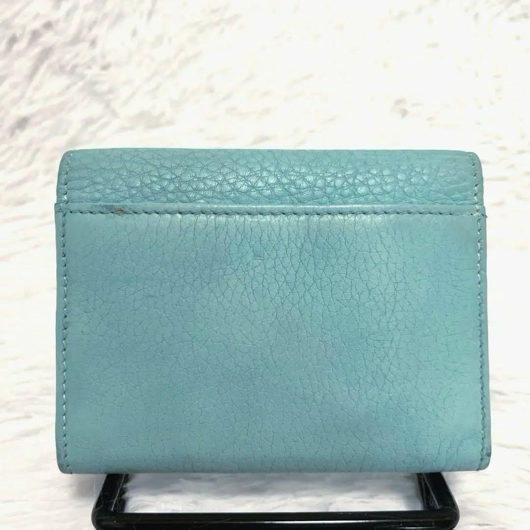 ティファニー コインケース 財布 ターンロック ブルー レザー purse