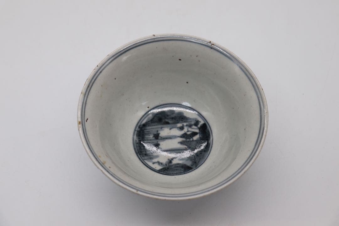 中国 染付お碗 木箱入 送料込み0311