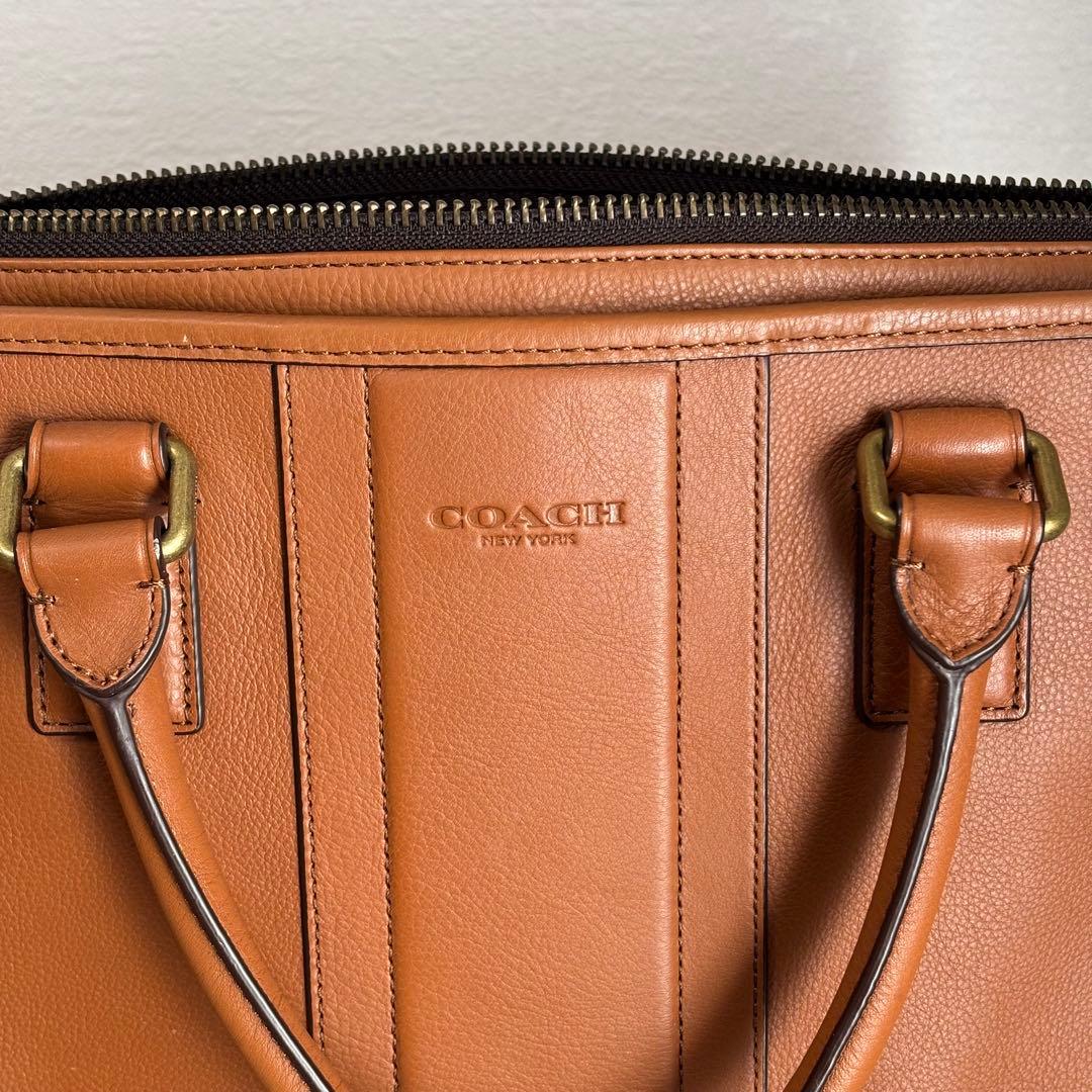 【美品】COACH コーチ ビジネスバッグ 本革