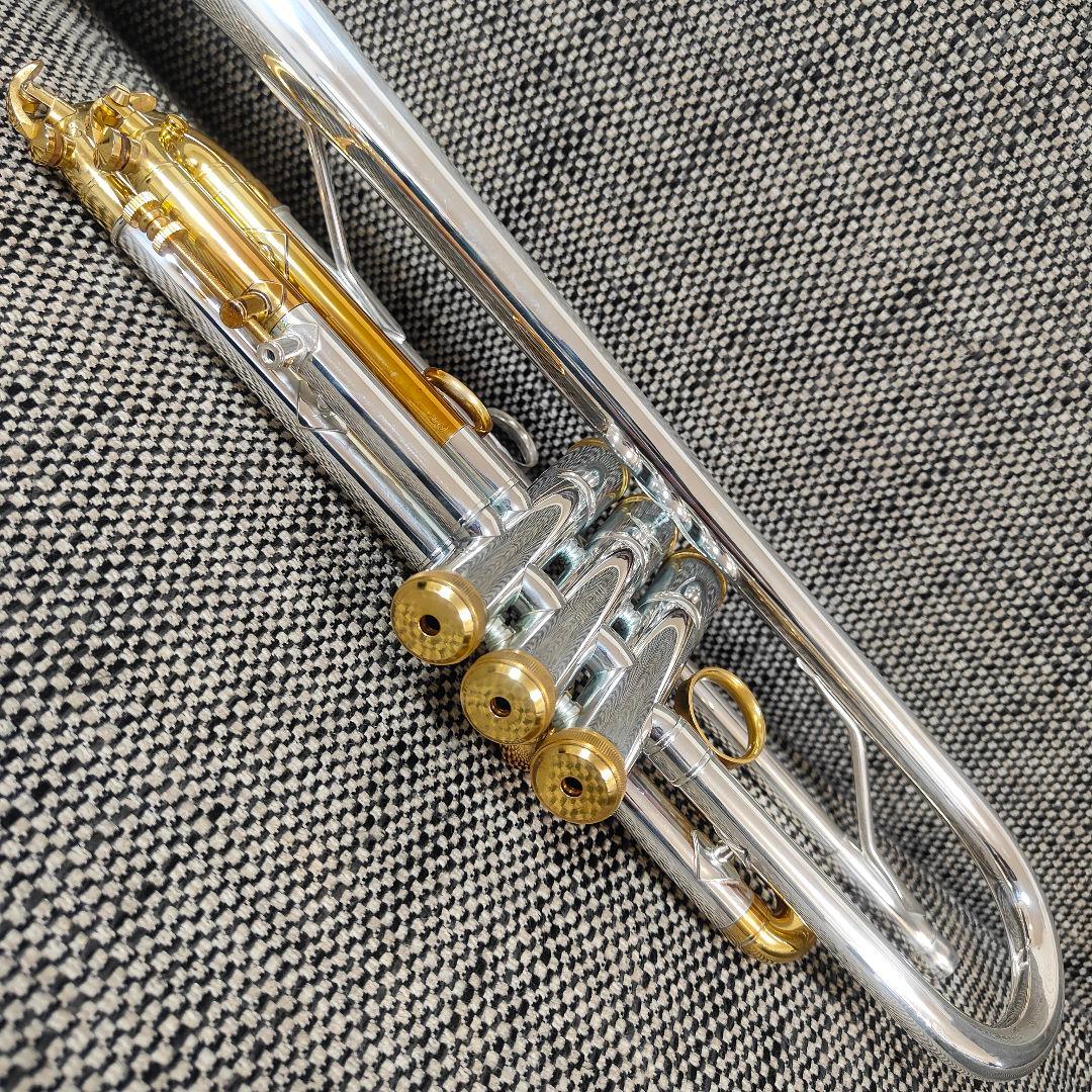 希少 EYS トランペット OTP-0006 高級彫刻 金銀 3wayケース付