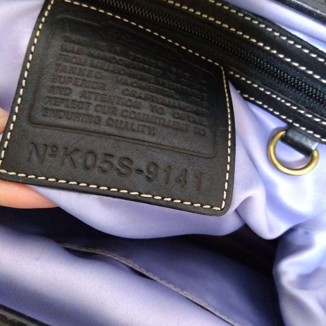 COACH　レガシー　ターンロック　レザー ハンドバッグ 9141 黒