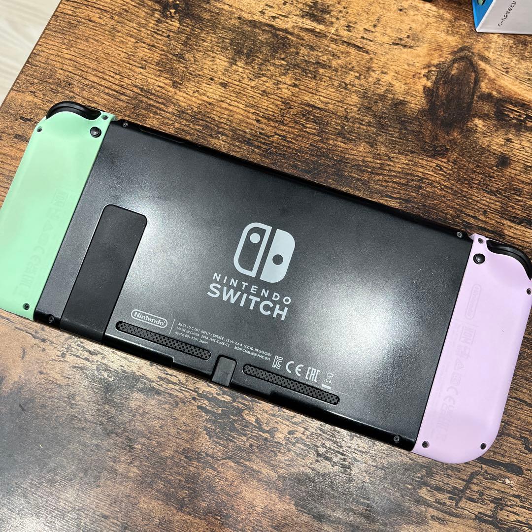 【美品】Nintendo Switch 本体 パープル、グリーン Joy-Con