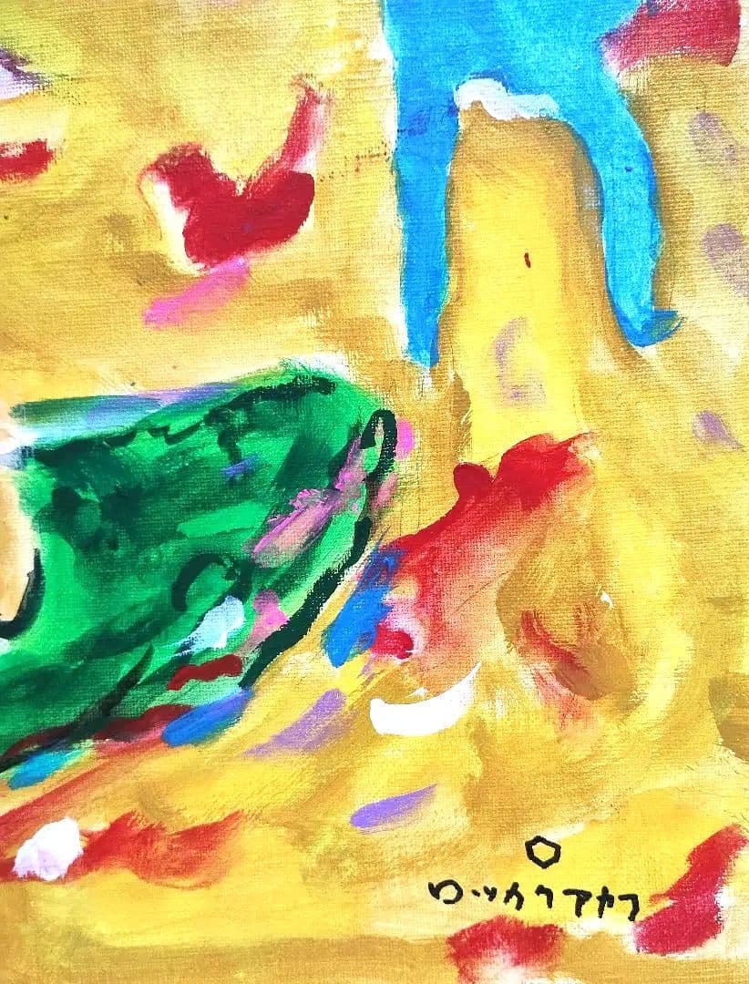 SALE】［F8号］ロッカクアヤコ/肉筆/手描き/表裏サイン有/油彩/アクリル