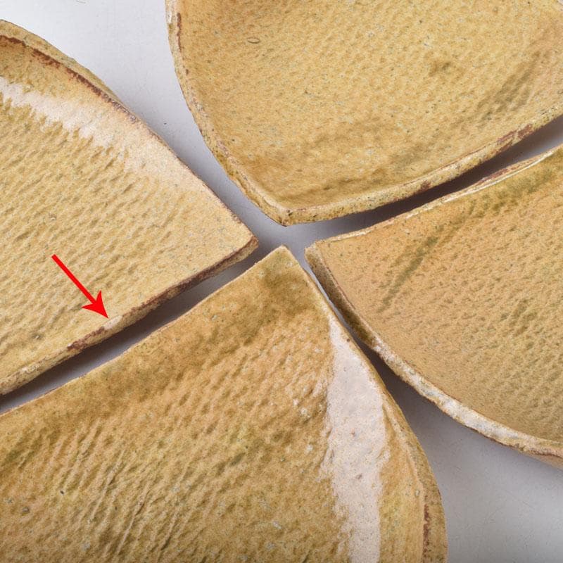 和食器 番浦史郎作 黄瀬戸 箕皿 銘々皿 五客 共箱