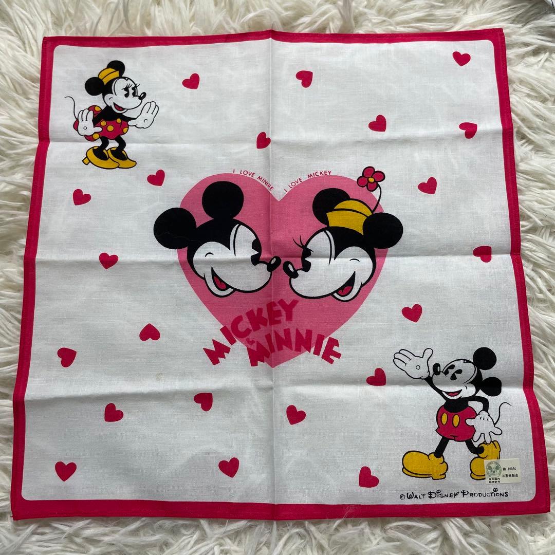 新品　希少 昭和レトロ ディズニー ハンカチ 5枚セット ミッキー ミニー