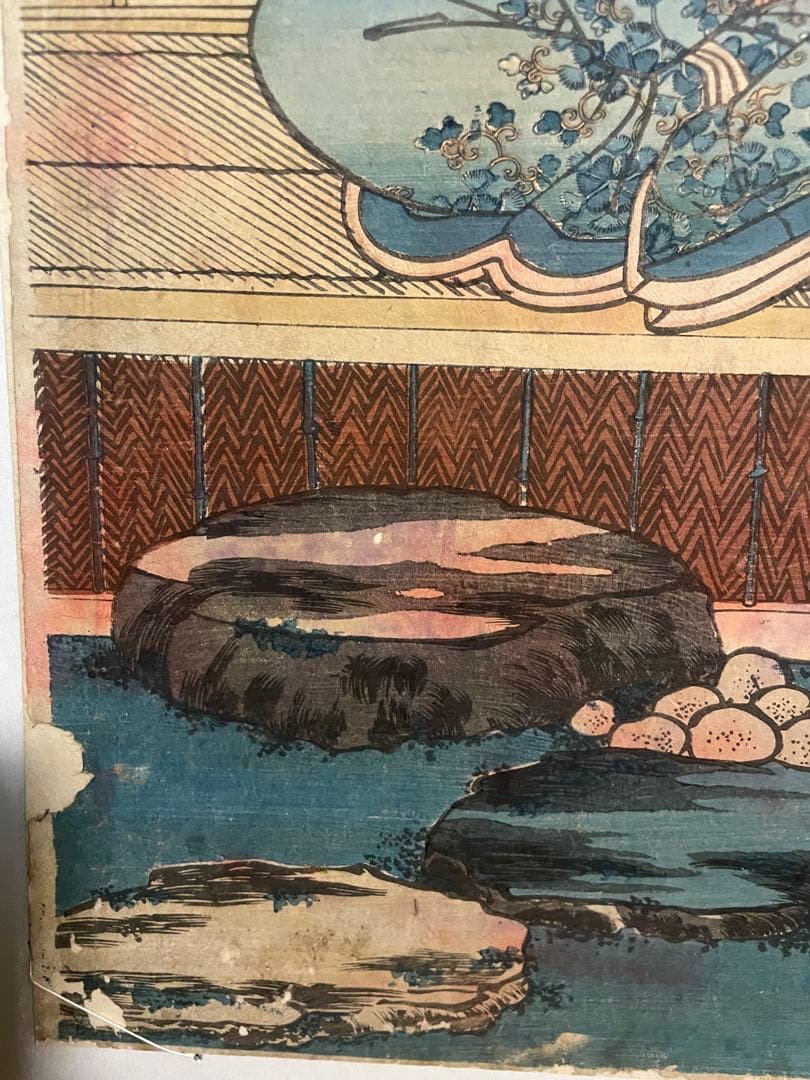 江戸 浮世絵版画 一陽齋豊国 1847年 摺り 佐野喜